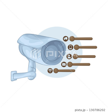 Illustration of CCTV Illustration of CCTV 130786202