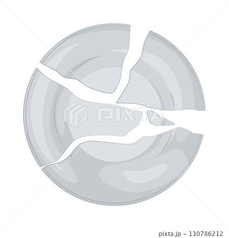 Illustration of Broken plate 130786212