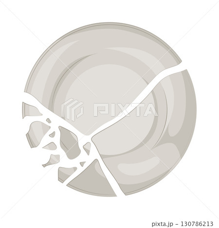 Illustration of Broken plate 130786213