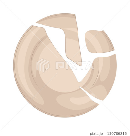 Illustration of Broken plate 130786216