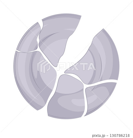Illustration of Broken plate Illustration of Broken plate 130786218