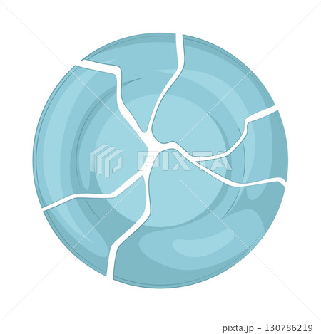 Illustration of Broken plate Illustration of Broken plate 130786219