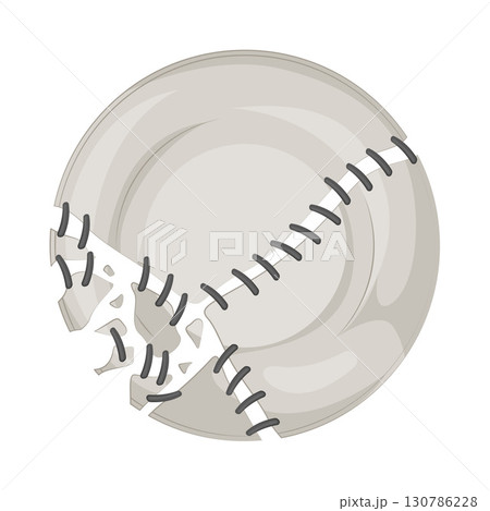 Illustration of Broken plate  130786228