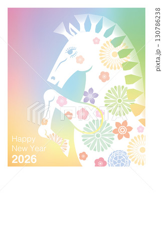 午年年賀状009 130786238