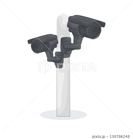 Illustration of CCTV Illustration of CCTV 130786248