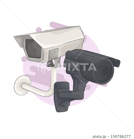 Illustration of CCTV Illustration of CCTV 130786277