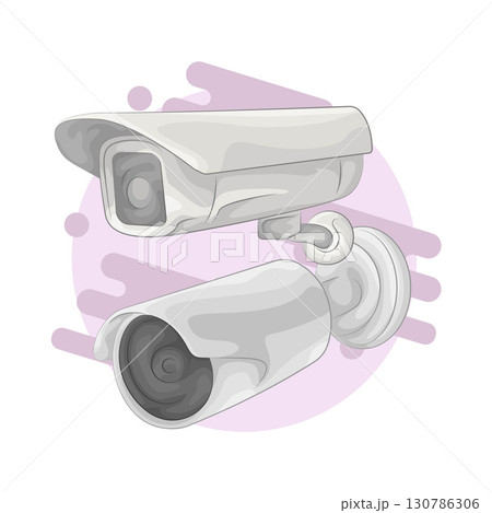 Illustration of CCTV Illustration of CCTV 130786306