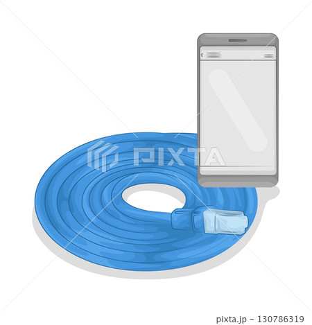 Illustration of Cable Connector Illustration of Cable Connector 130786319