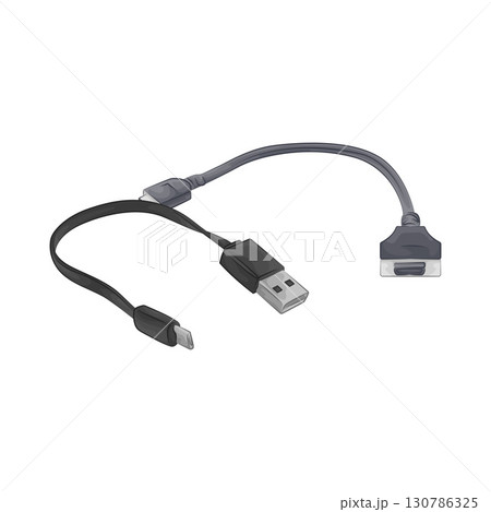 Illustration of Cable Connector Illustration of Cable Connector 130786325