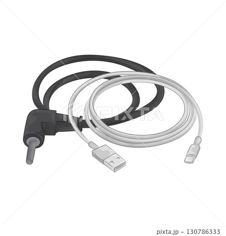 Illustration of Cable Connector Illustration of Cable Connector 130786333