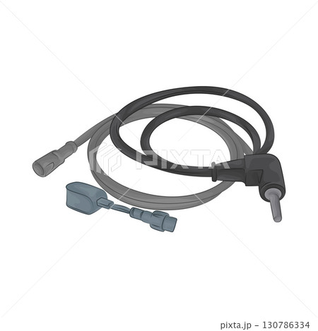 Illustration of Cable Connector  130786334