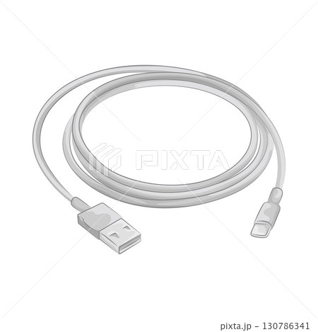 Illustration of Cable Connector  130786341