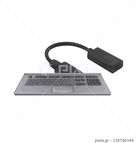 Illustration of Cable Connector Illustration of Cable Connector 130786349