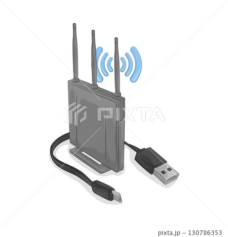 Illustration of Cable Connector Illustration of Cable Connector 130786353