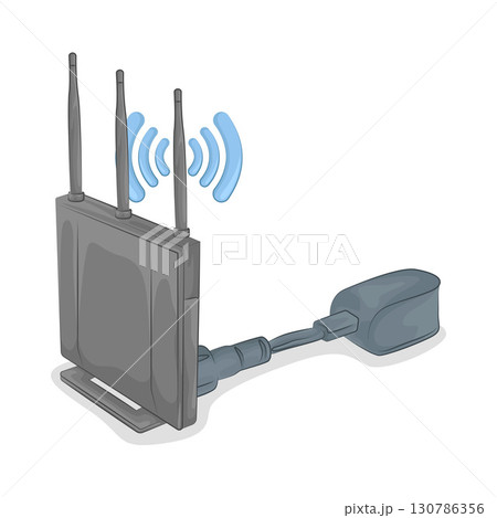 Illustration of Cable Connector  130786356