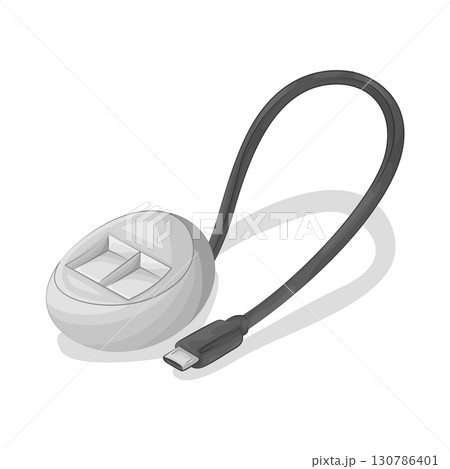 Illustration of Cable Connector Illustration of Cable Connector 130786401