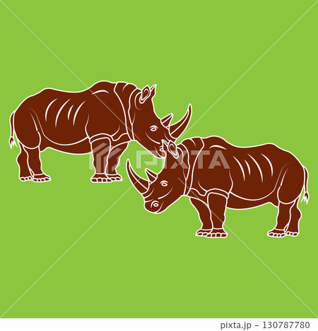 one-horned rhinoceros icon one-horned rhinoceros icon 130787780
