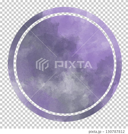 Round watercolor material purple and black Round watercolor material purple and black 130787812