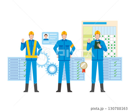 資格を保有している作業者 資格を保有している作業者 130788163