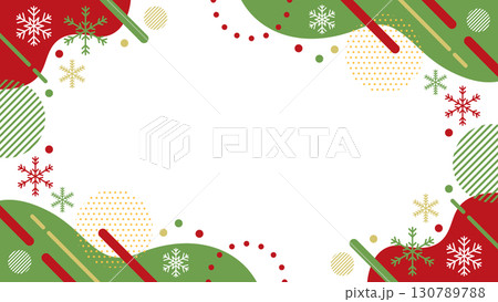 クリスマス 雪 結晶 抽象的な幾何学模様のフレーム素材 背景素材 16:9サイズ ベクター レッド クリスマス 雪 結晶 抽象的な幾何学模様のフレーム素材 背景素材 16:9サイズ ベクター レッド 130789788
