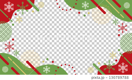 クリスマス 雪 結晶 抽象的な幾何学模様のフレーム素材 背景素材 16:9サイズ ベクター レッド クリスマス 雪 結晶 抽象的な幾何学模様のフレーム素材 背景素材 16:9サイズ ベクター レッド 130789788
