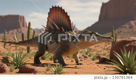 大自然の中で生きるアリゾナサウルス 130791364