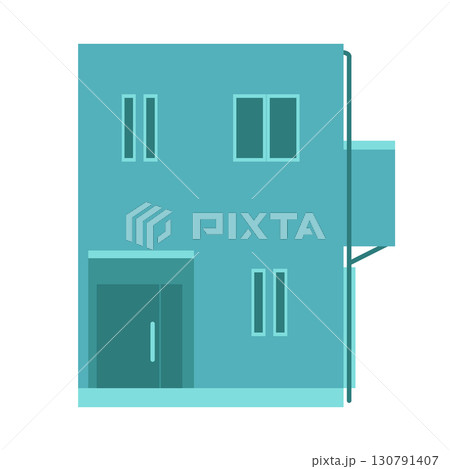 二階建て一戸建て住宅イラスト 130791407