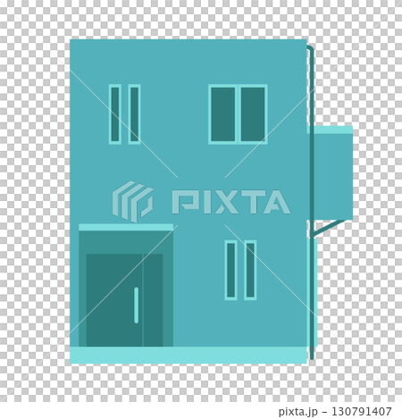 二階建て一戸建て住宅イラスト 130791407
