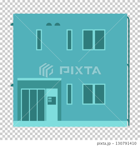 Illustration of a two-story apartment with an auto-lock 130791410
