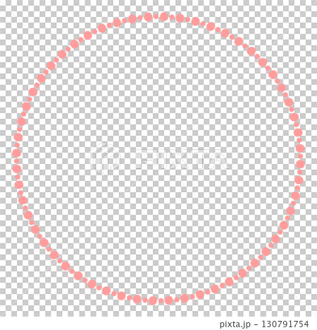 Pink dot circle frame 130791754