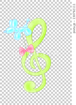 高音譜號與長耳狗氣球 130792111