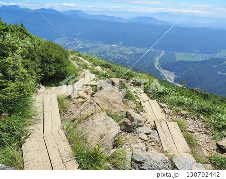 長野県 八方尾根自然研究路からの景観 8月 長野県 八方尾根自然研究路からの景観 8月 130792442