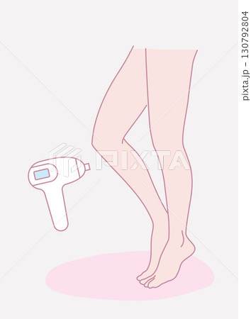 Beautiful female smooth legs. Laser and wax epilation. Hair removal. Beauty body care concept. Vector design illustration. 130792804
