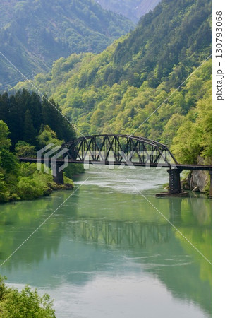 只見線・第4橋梁・トラス橋（福島県・三島町） 130793068