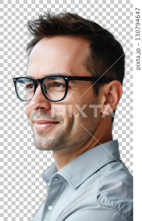 Man Glasses Smiling headshot of a handsome happy confident male on white background Man Glasses Smiling headshot of a handsome happy confident male on white background 130794647