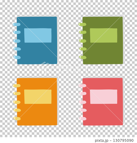 collection of spiral bound notebook with blank label for writing or drawing collection of spiral bound notebook with blank label for writing or drawing 130795090