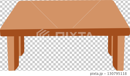 Simple wooden table isolated on transparent background 130795118