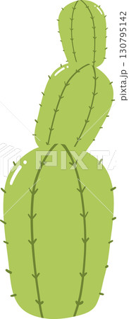 Green cactus plant illustration on transparent background 130795142