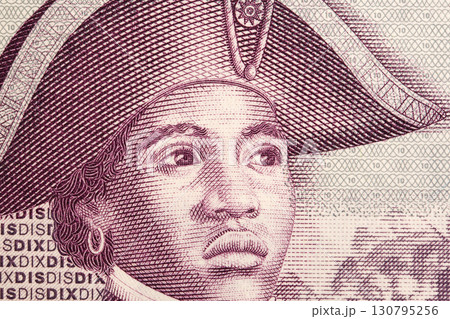 Sanite Belair a closeup portrait from Haitian money - Sanite Belair a closeup portrait from Haitian money - 130795256