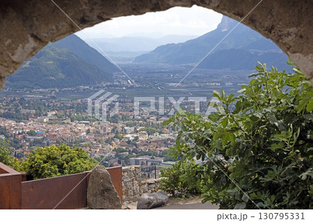 View over Meran from historic arch 130795331