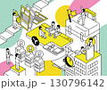 転職に関するイラストセット ポップver 転職に関するイラストセット ポップver 130796142