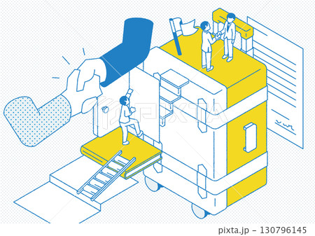 キャリアアップのイラスト キャリアアップのイラスト 130796145