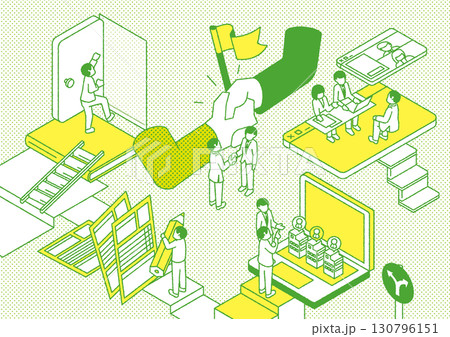 キャリアについてのイメージイラスト 130796151