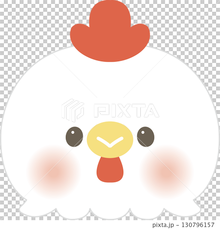 可愛的十二生肖動物插畫_鳥_公雞 可愛的十二生肖動物插畫_鳥_公雞 130796157