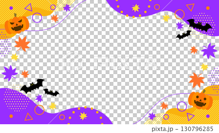 受萬聖節啟發的抽象幾何圖案框架素材。背景材料。 16:9 尺寸。向量 受萬聖節啟發的抽象幾何圖案框架素材。背景材料。 16:9 尺寸。向量 130796285