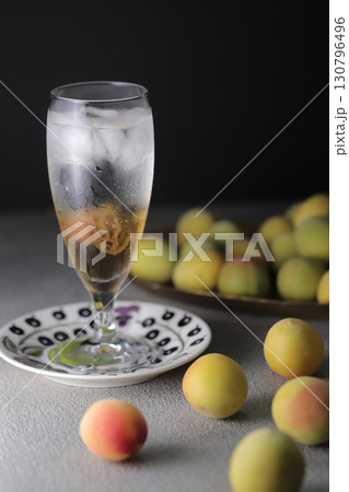 冷たい梅ジュース 130796496