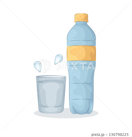 Illustration of water bottle Illustration of water bottle 130798225