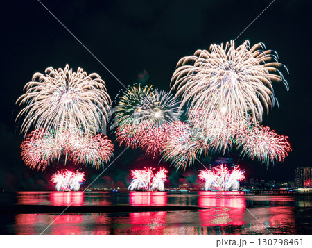 Firework in summertime in Taiwan. Firework in summertime in Taiwan. 130798461