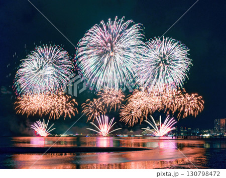 Firework in summertime in Taiwan. 130798472