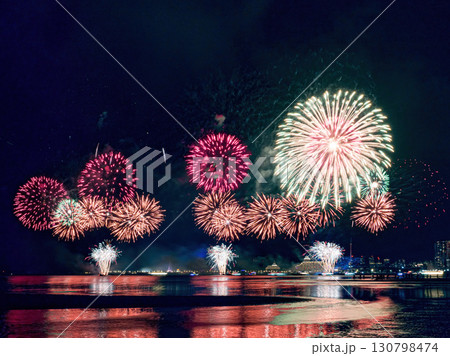 Firework in summertime in Taiwan. Firework in summertime in Taiwan. 130798474
